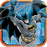 طقم صحون مربعة بشخصية باتمان من امسكان - (ازرق، رمادي، اصفر)، 8 قطع